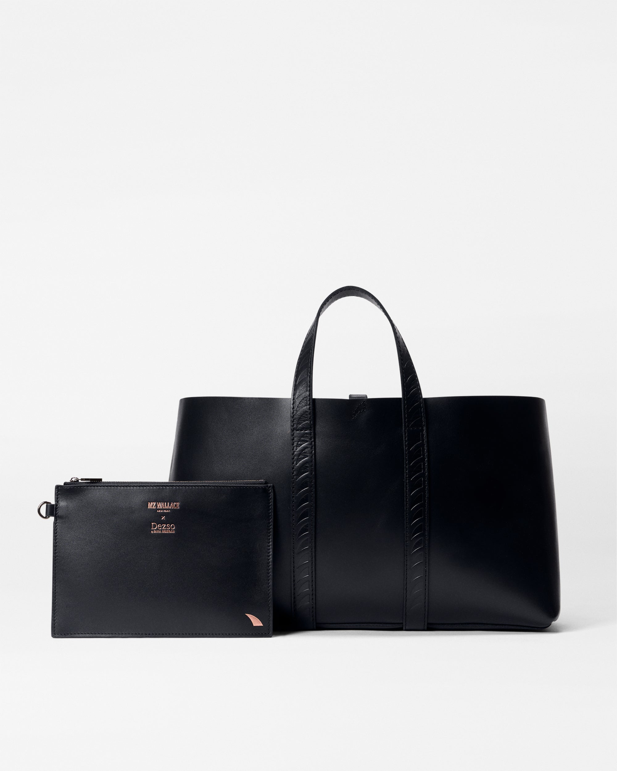 Dezso Black Leather Finn Leather Tote