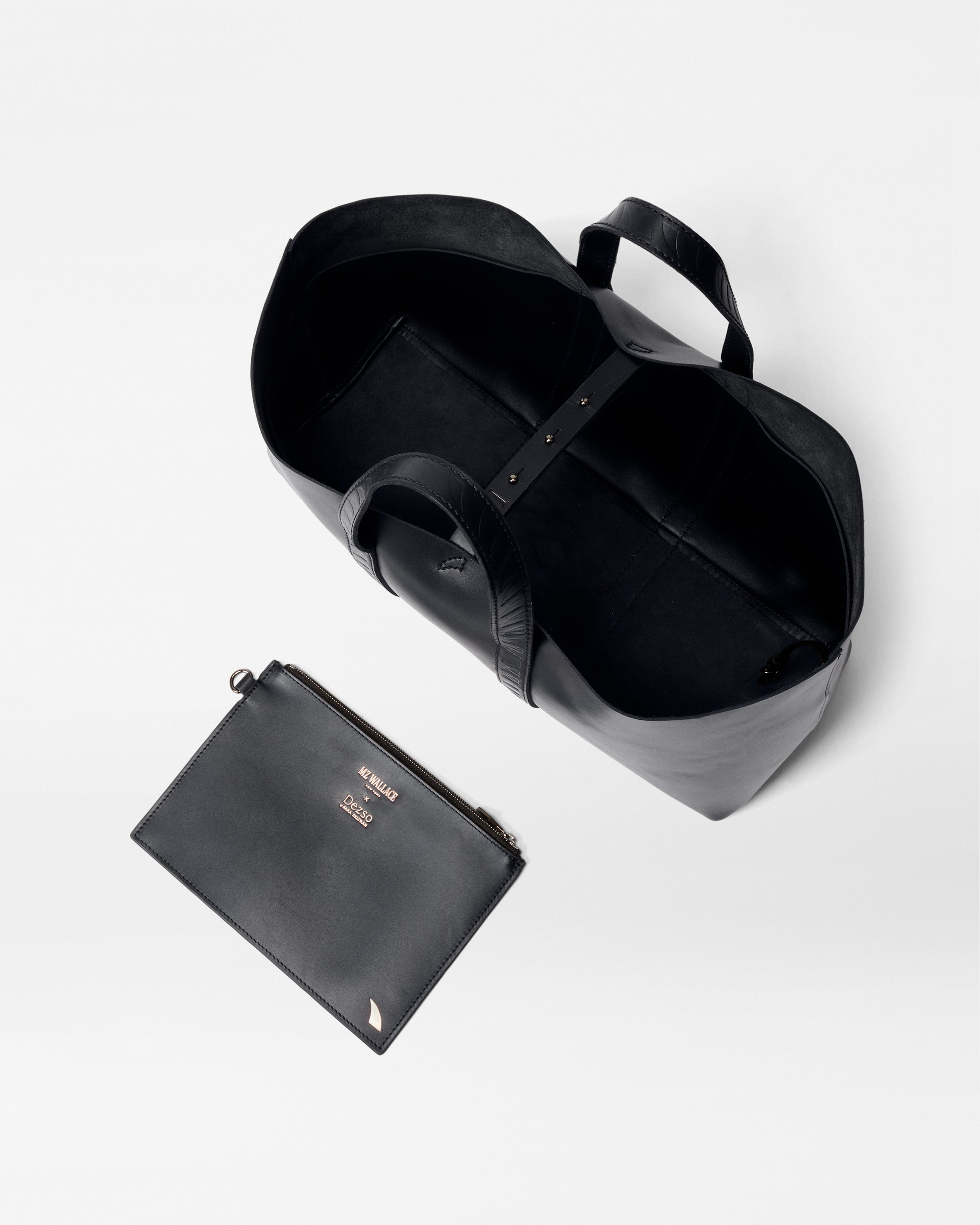 Dezso Black Leather Finn Leather Tote