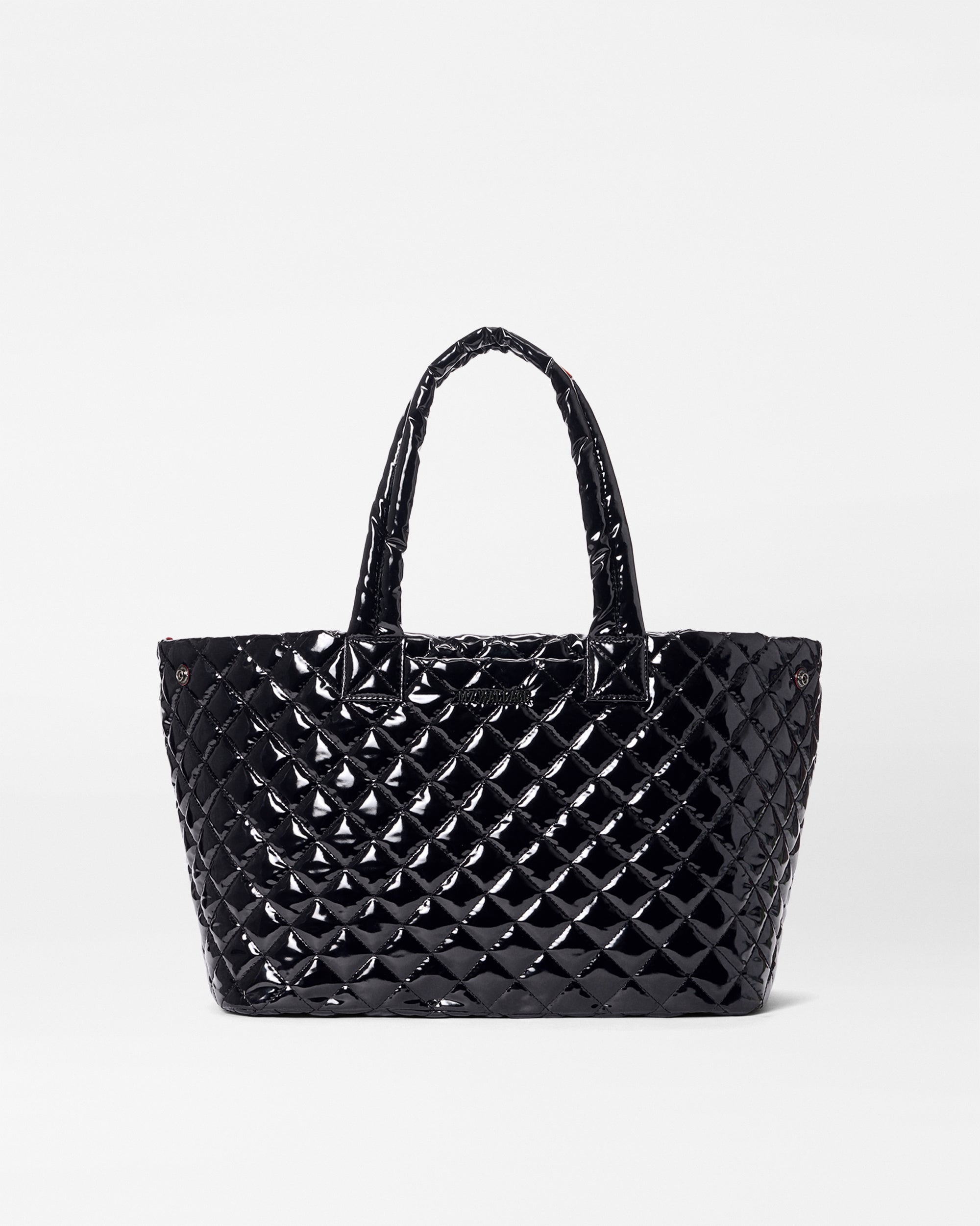 MZ Wallace Black Lacquer Medium Metro City Tote Bag - Luxury Tote
