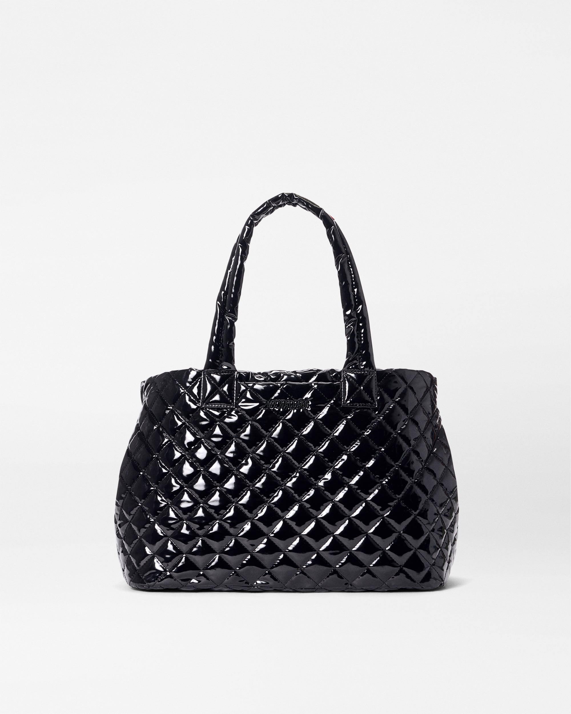 MZ Wallace Black Lacquer Medium Metro City Tote Bag - Luxury Tote
