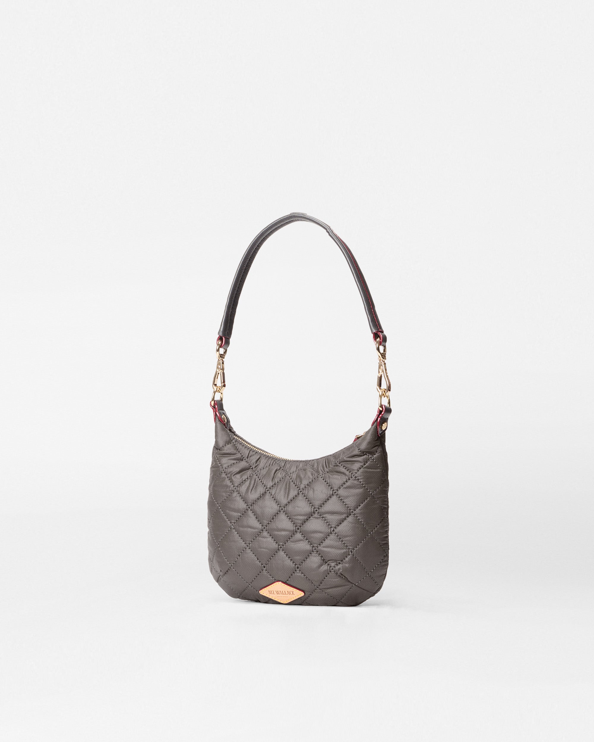 MZ Wallace Magnet Gray Mini Crosby Sienna Hobo Handbag | MZ