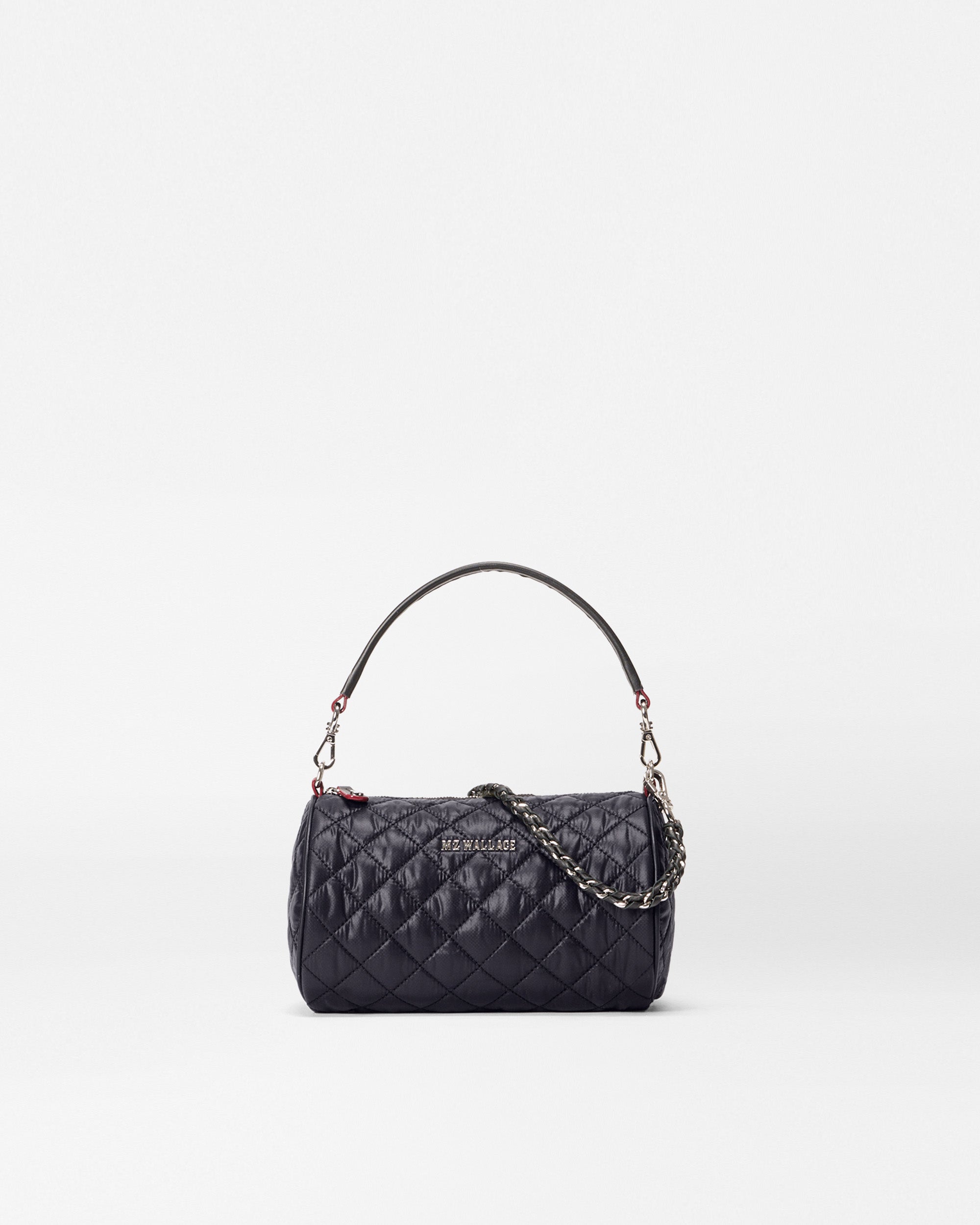 Black Crossbody Barrel Bag