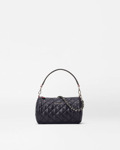 Black Crossbody Barrel Bag