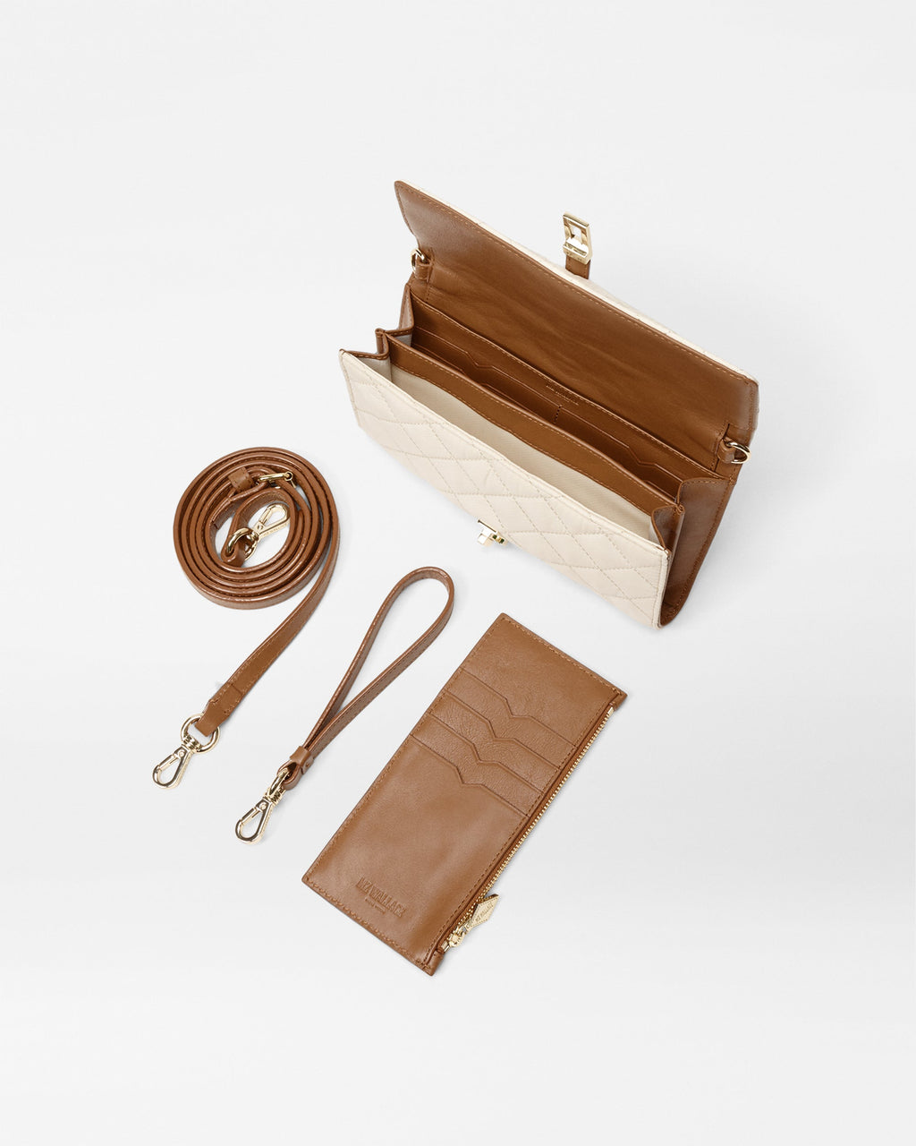 Sandshell with Brown Astor Convertible Crossbody