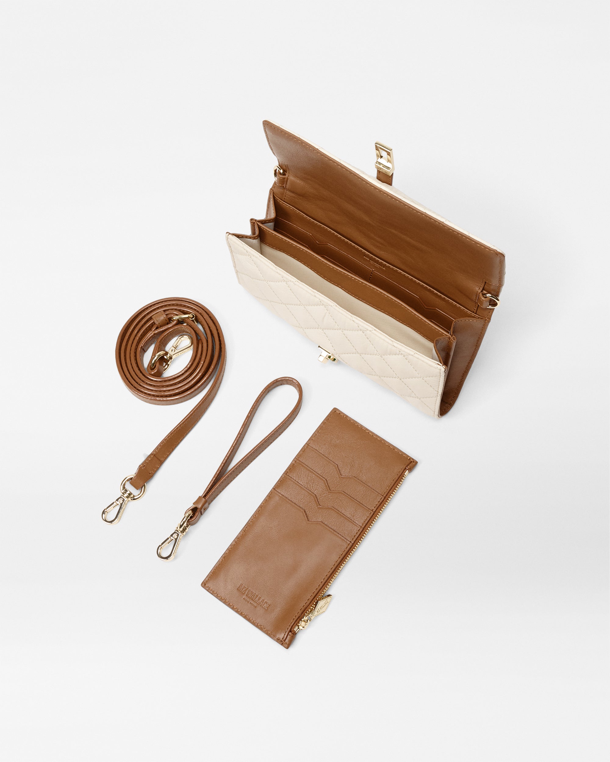 Sandshell with Brown Astor Convertible Crossbody