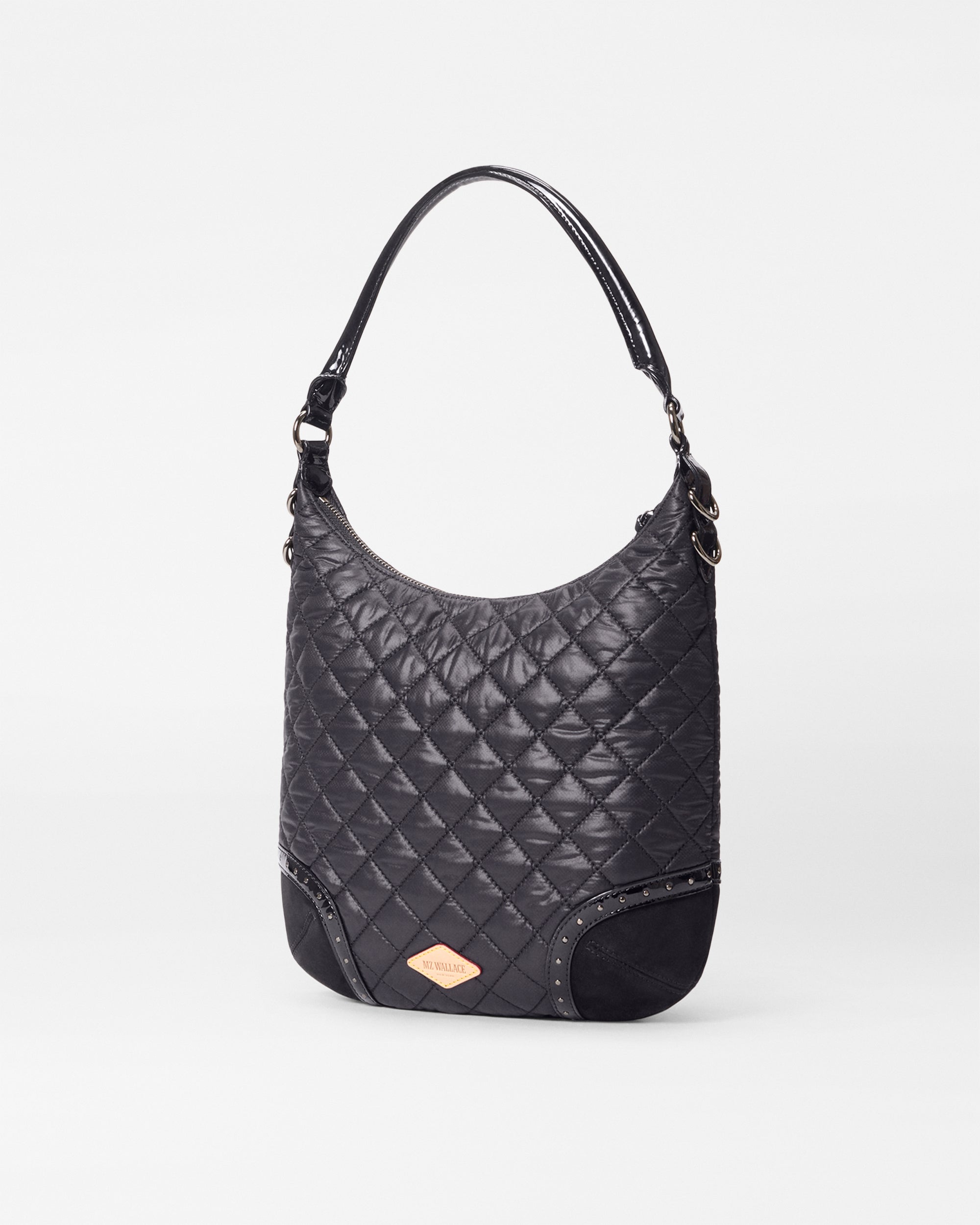 MZ Wallace Black Multi Stud Crosby Sienna Handbag | MZ Wallace
