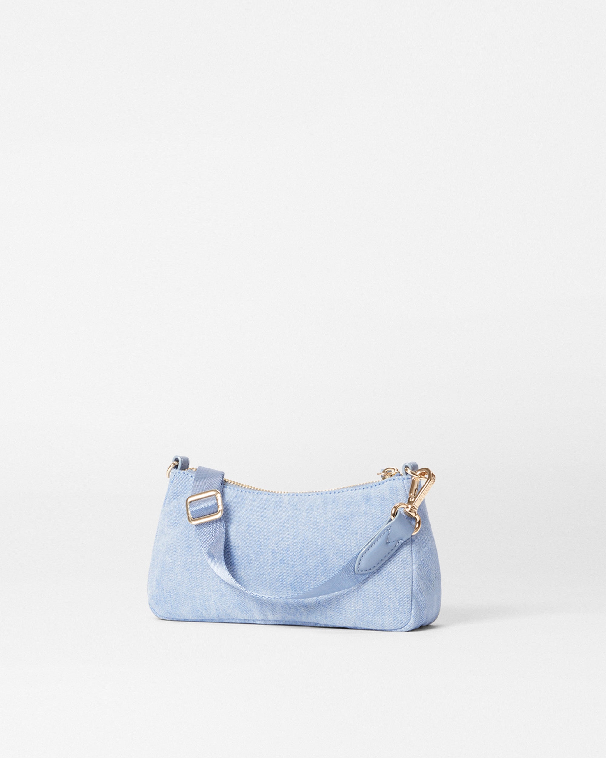 Back view of MZ Wallace Denim Blue Purse