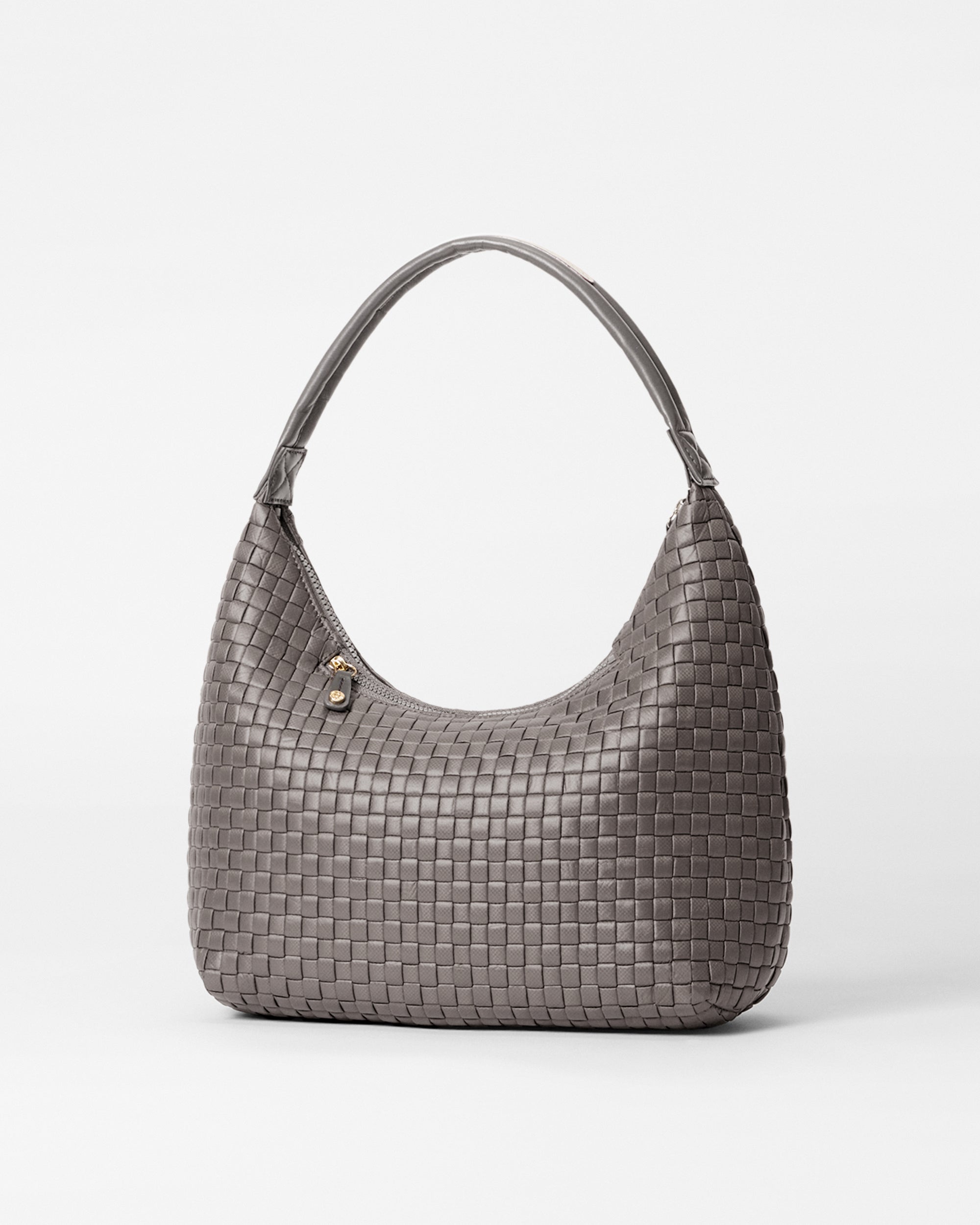 MZ Wallace Magnet Gray Medium Woven Shoulder Bag - Large Luxury