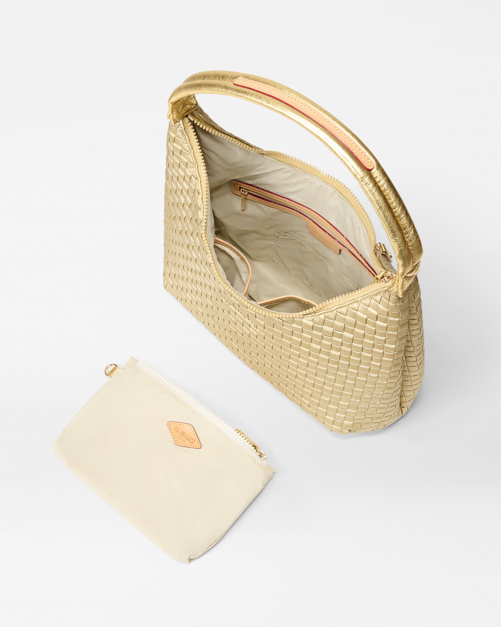 Light Gold Pearl Medium Woven Shoulder
