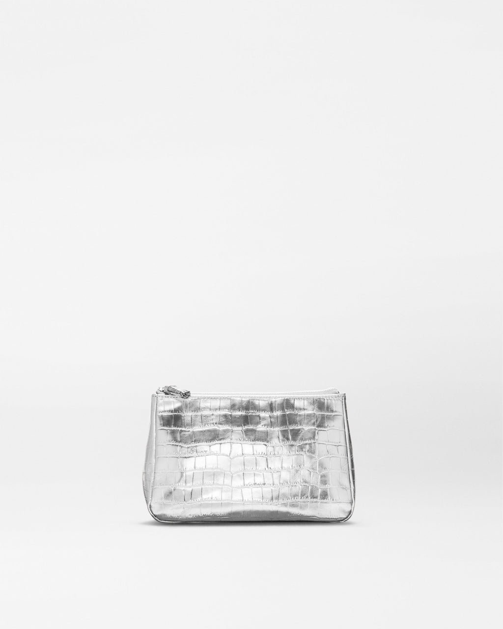 Silver Croc Effect Medium Luna Cosmetic