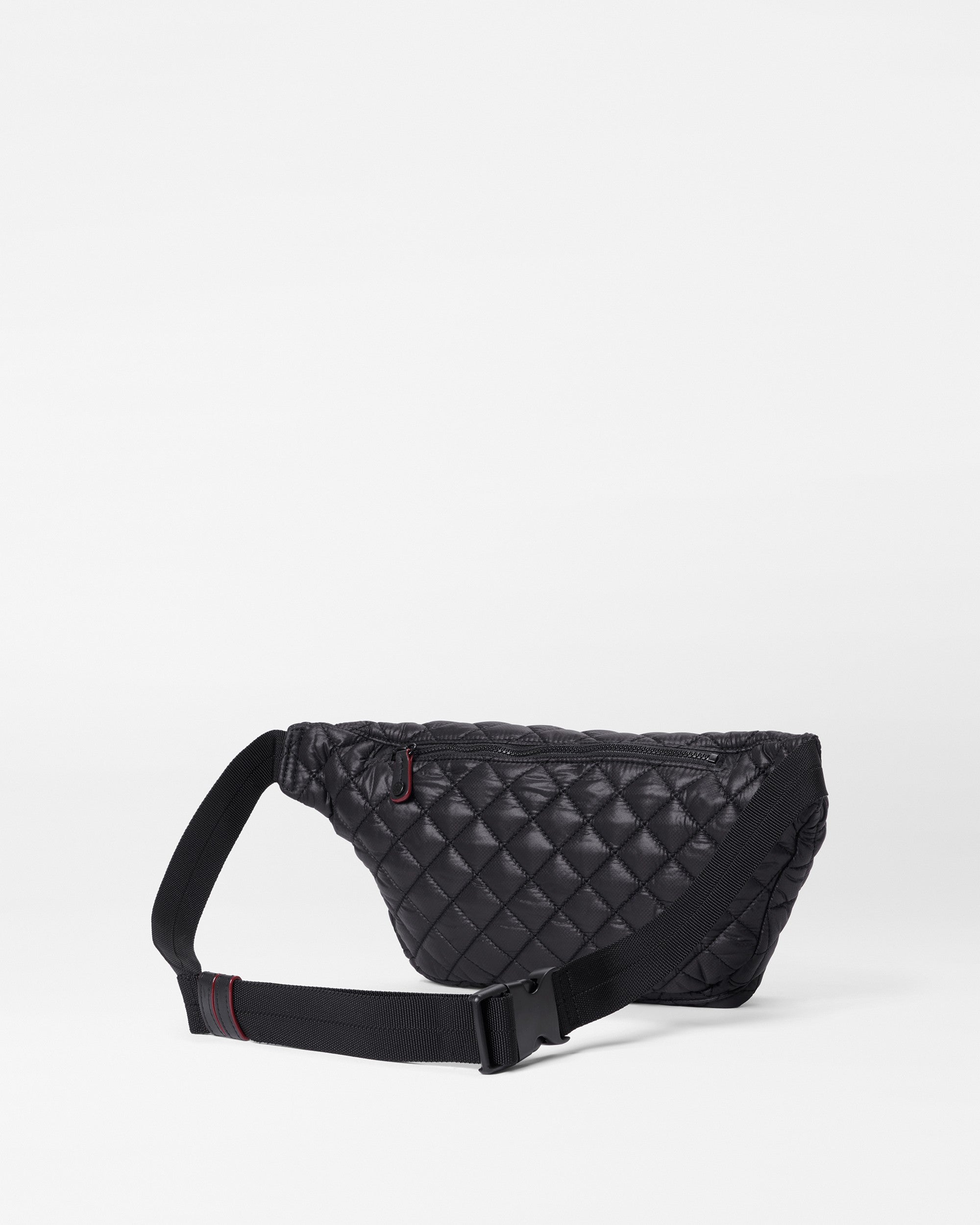 Back view of Black Metro Sling - Black Crossbody Sling Bag