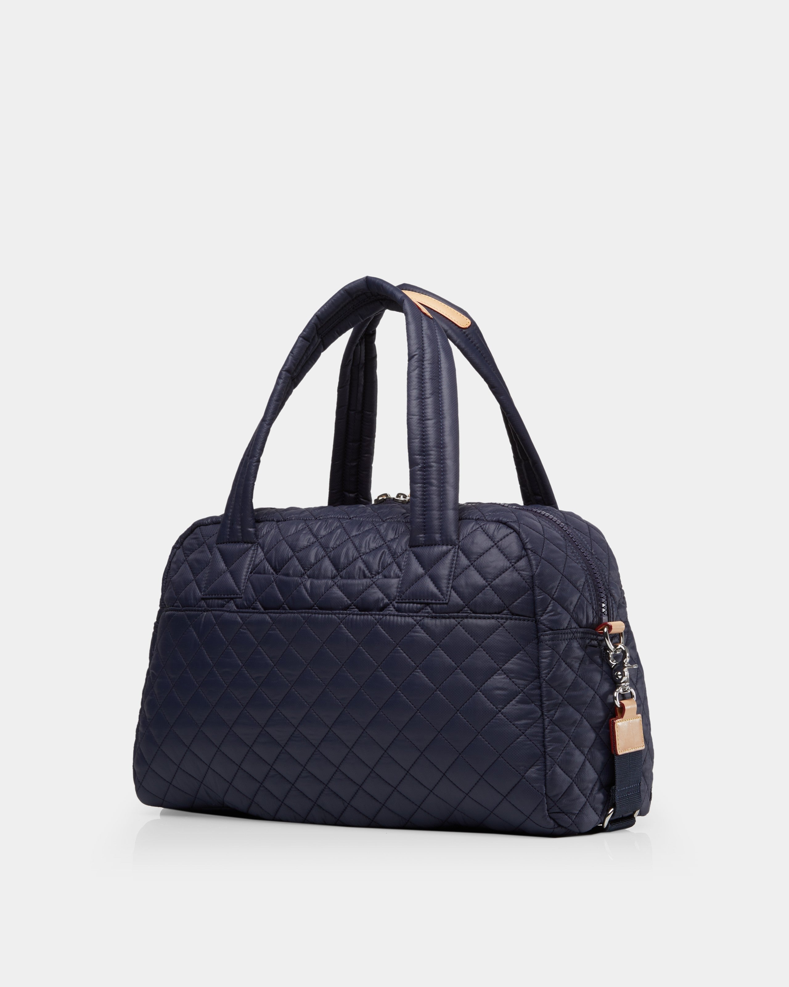 MZ Wallace Navy Blue Carry-On Travel Purse back