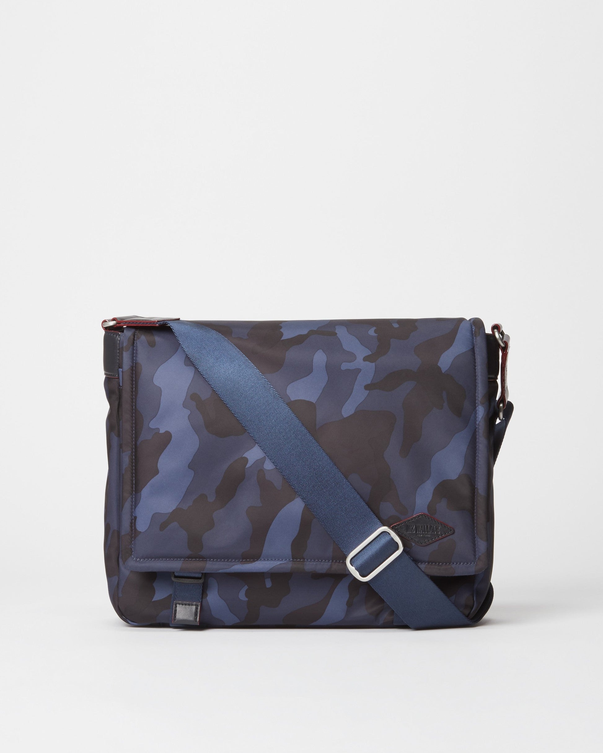 Dark Blue Camo Bedford Air Bleecker Messenger - MZ WALLACE
