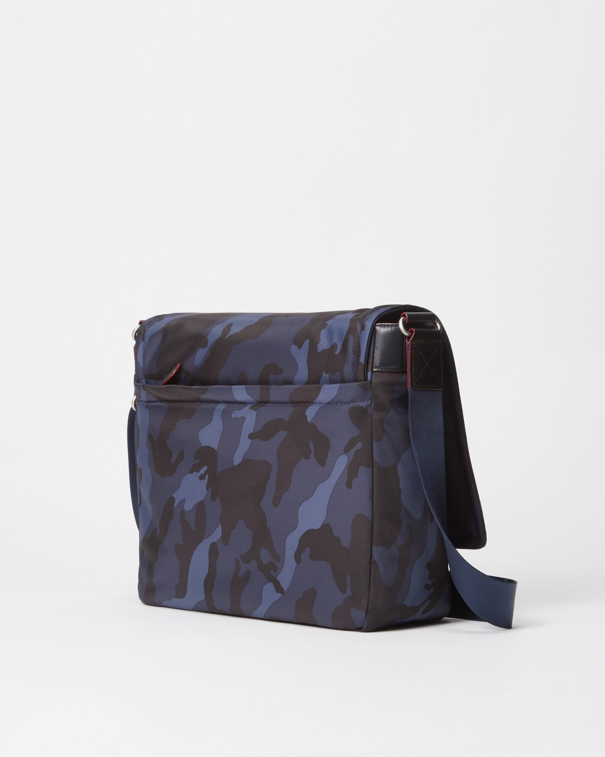 Dark Blue Camo Bedford Air Bleecker Messenger - MZ WALLACE