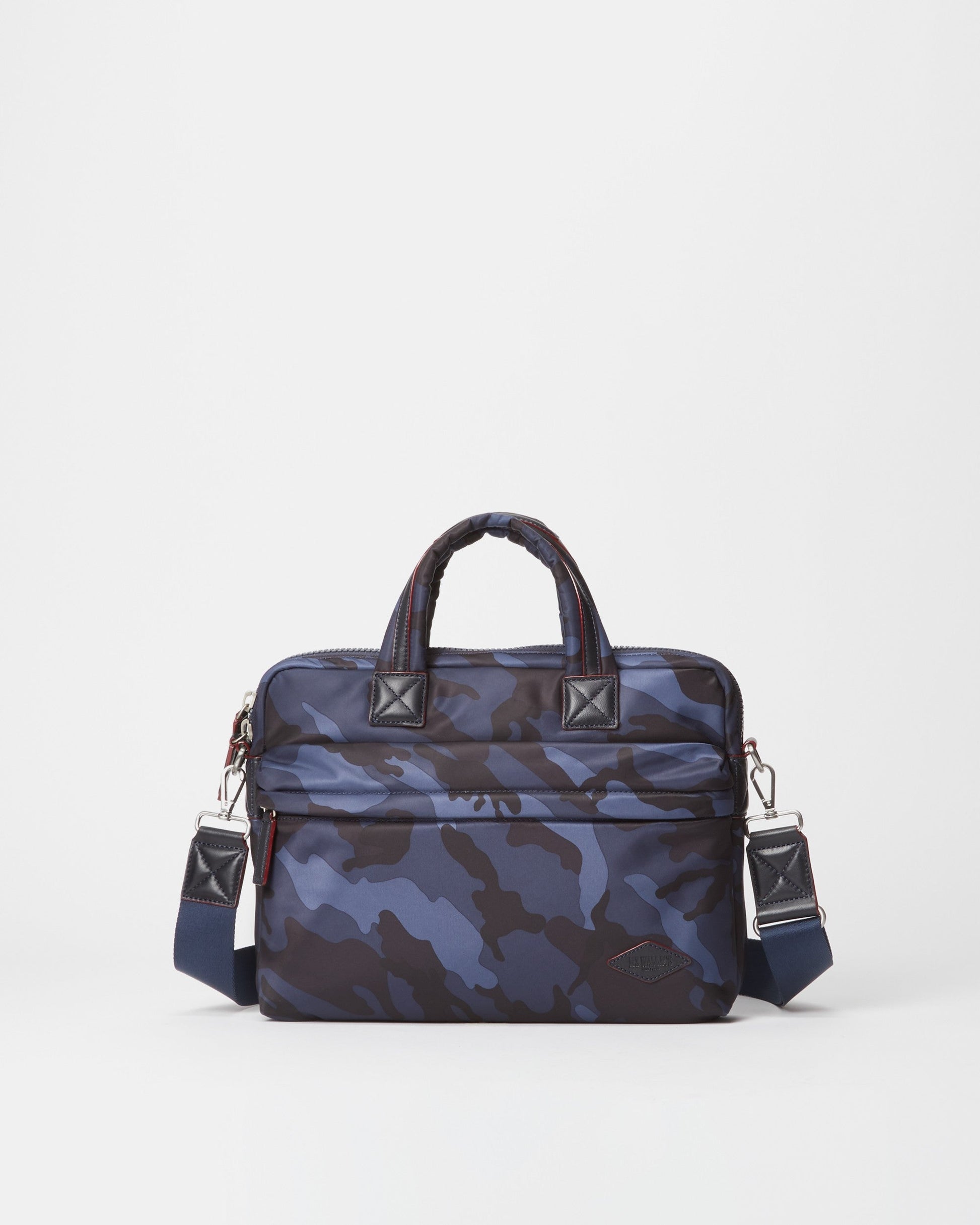 Dark Blue Camo Bedford Air Bleecker Slim Brief - MZ WALLACE
