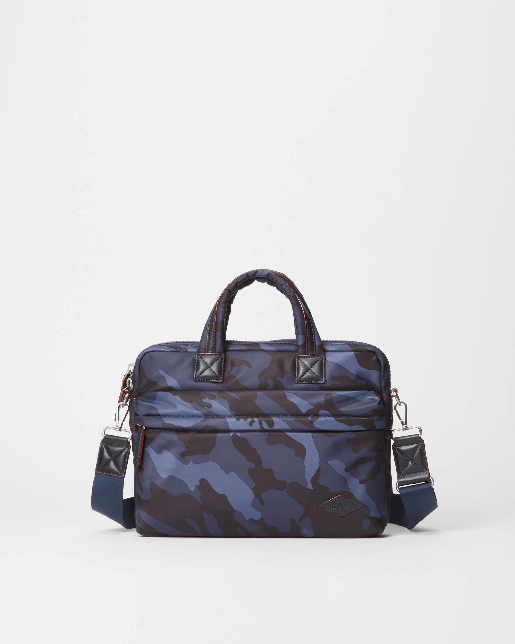 Dark Blue Camo Bedford Air Bleecker Slim Brief - MZ WALLACE