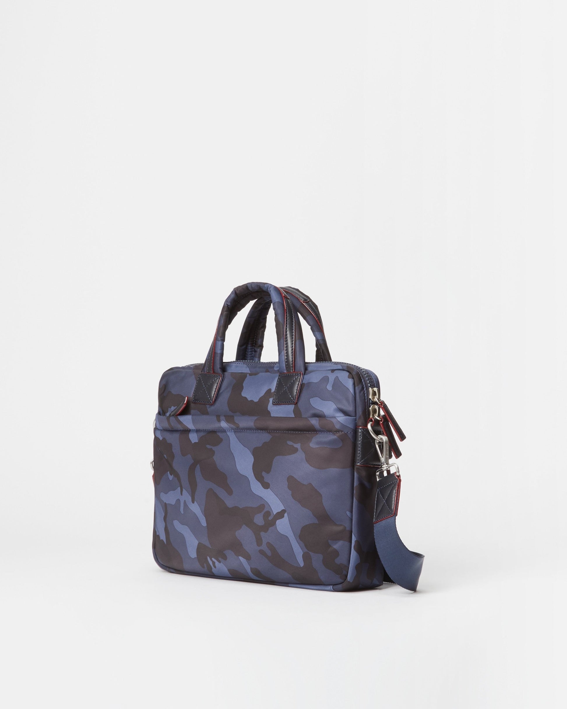 Dark Blue Camo Bedford Air Bleecker Slim Brief - MZ WALLACE